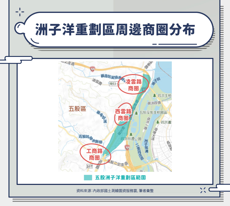 五股洲子洋重劃區 商圈分佈 五股洲子洋重劃區 商圈分佈