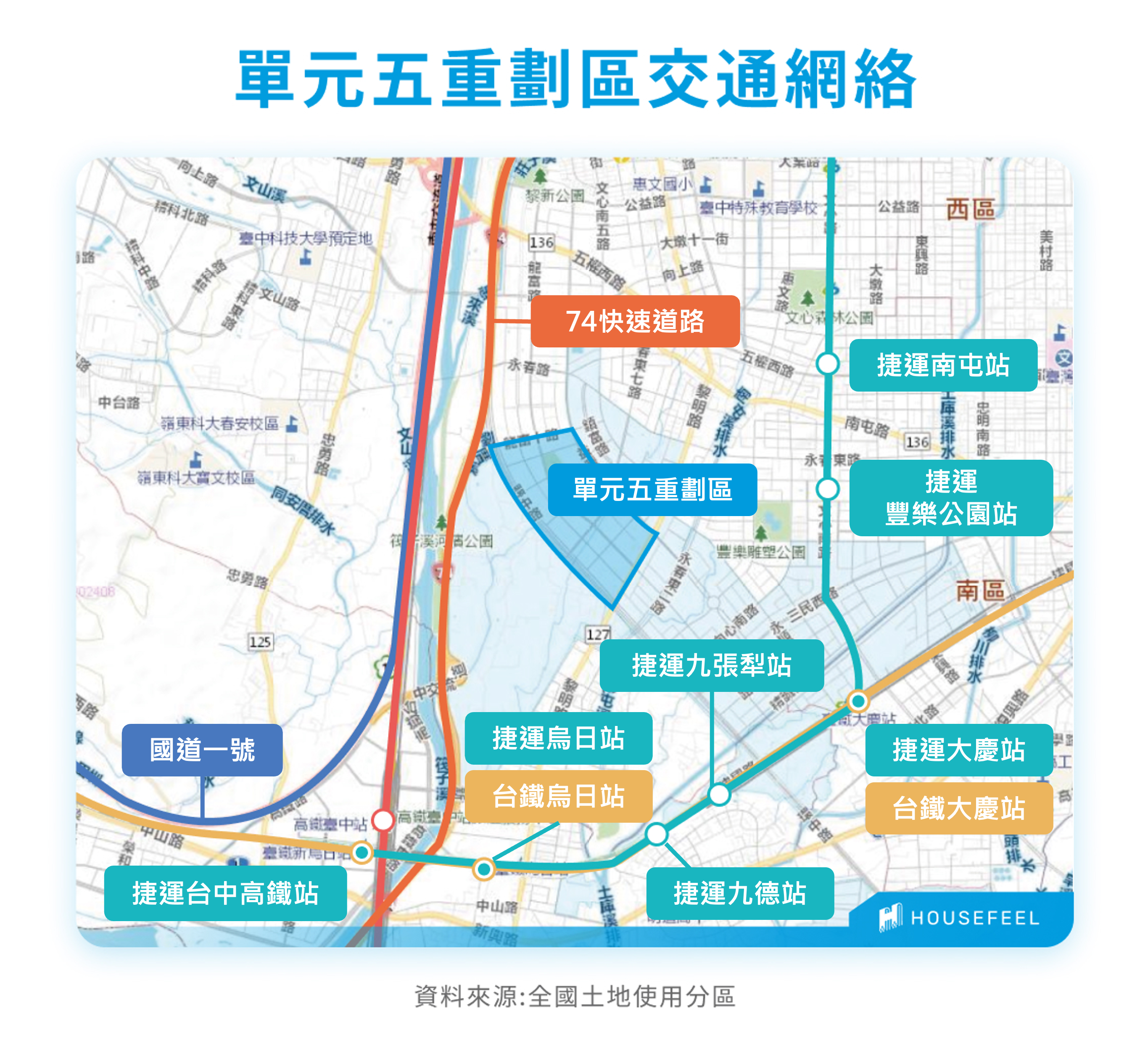 單元五重劃區交通網絡 單元五重劃區交通網絡