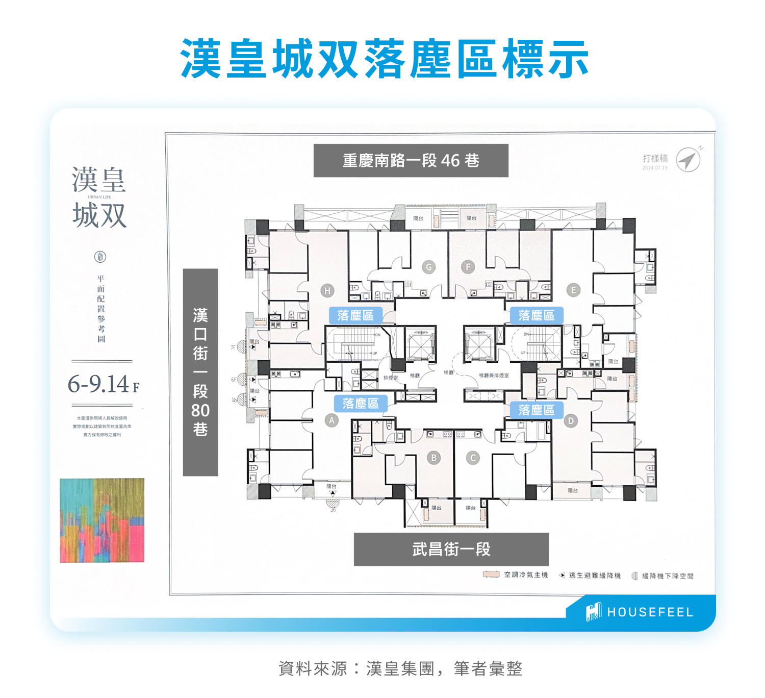 漢皇城双落塵區標示 漢皇城双落塵區標示