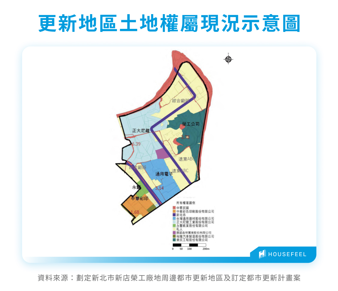 更新地區土地權屬現況示意圖 更新地區土地權屬現況示意圖