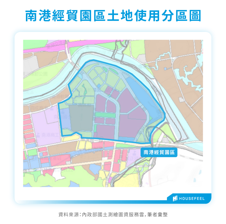 南港經貿園區土地使用分區圖