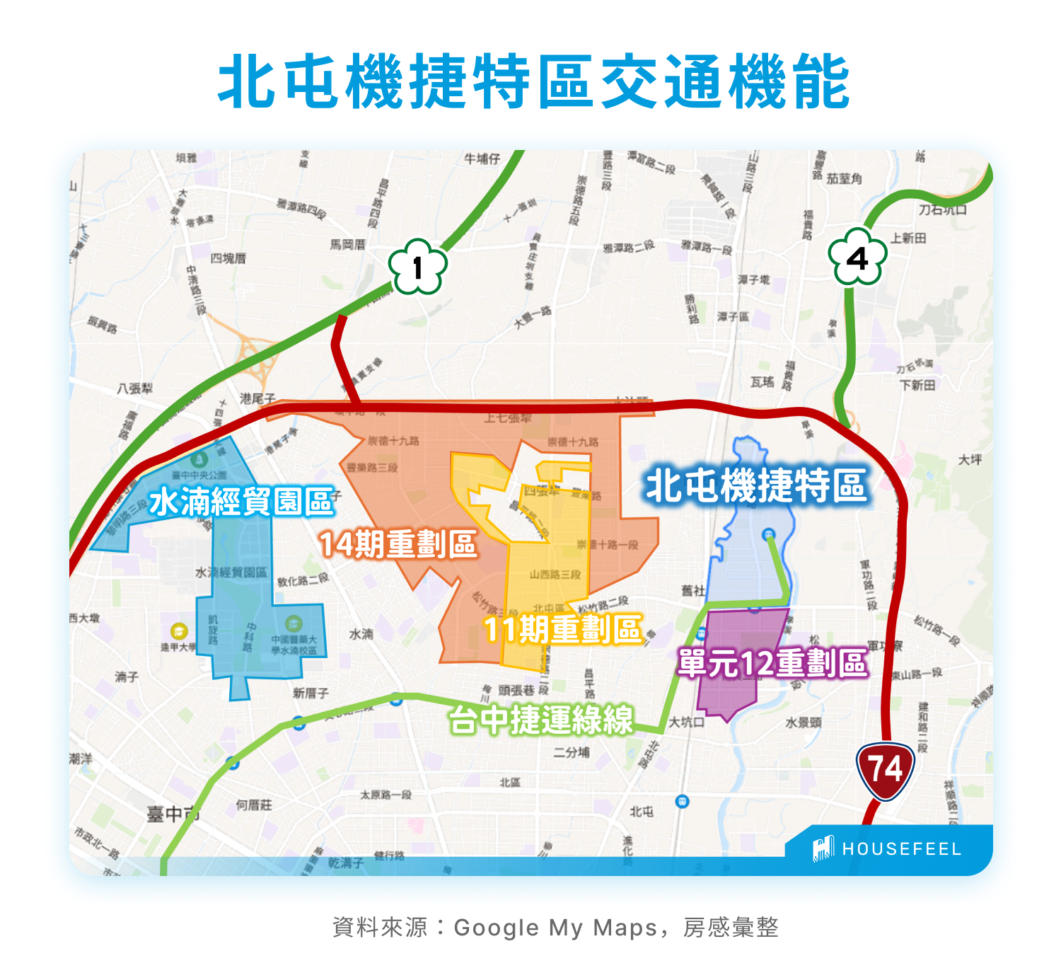 北屯機捷特區交通機能 北屯機捷特區交通機能