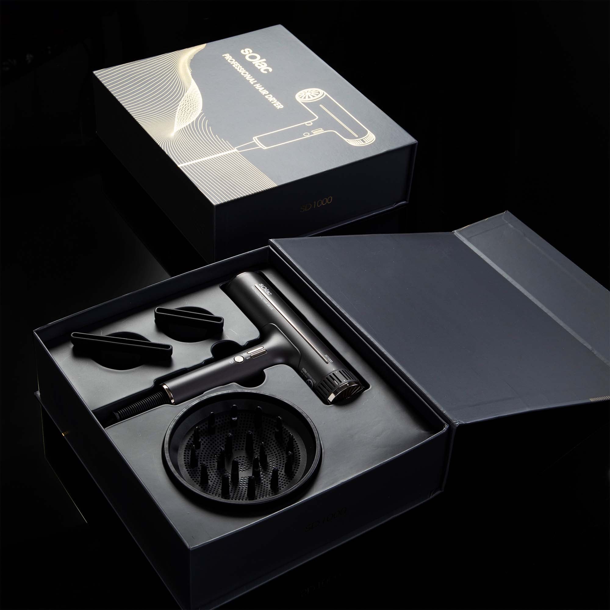 sOlac SD-1000 PRO 國際電壓高速負離子吹風機(曜石黑) sOlac SD-1000 PRO 國際電壓高速負離子吹風機(曜石黑)