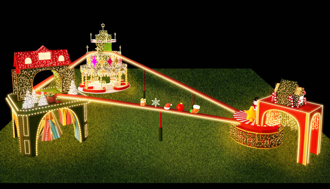 新北耶誕城-天際軌道列車