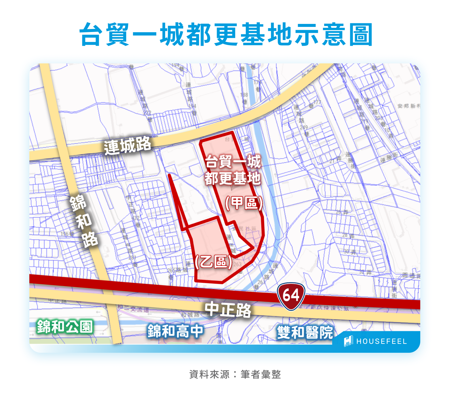 台貿一城都更基地示意圖