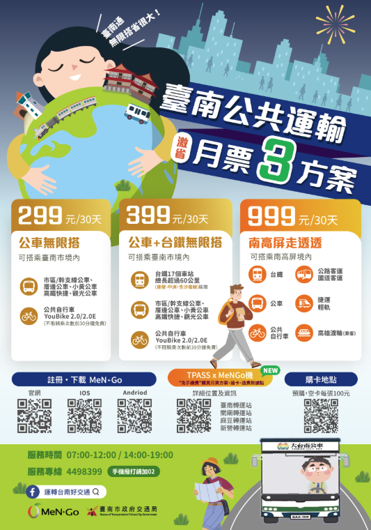 台南通勤月票