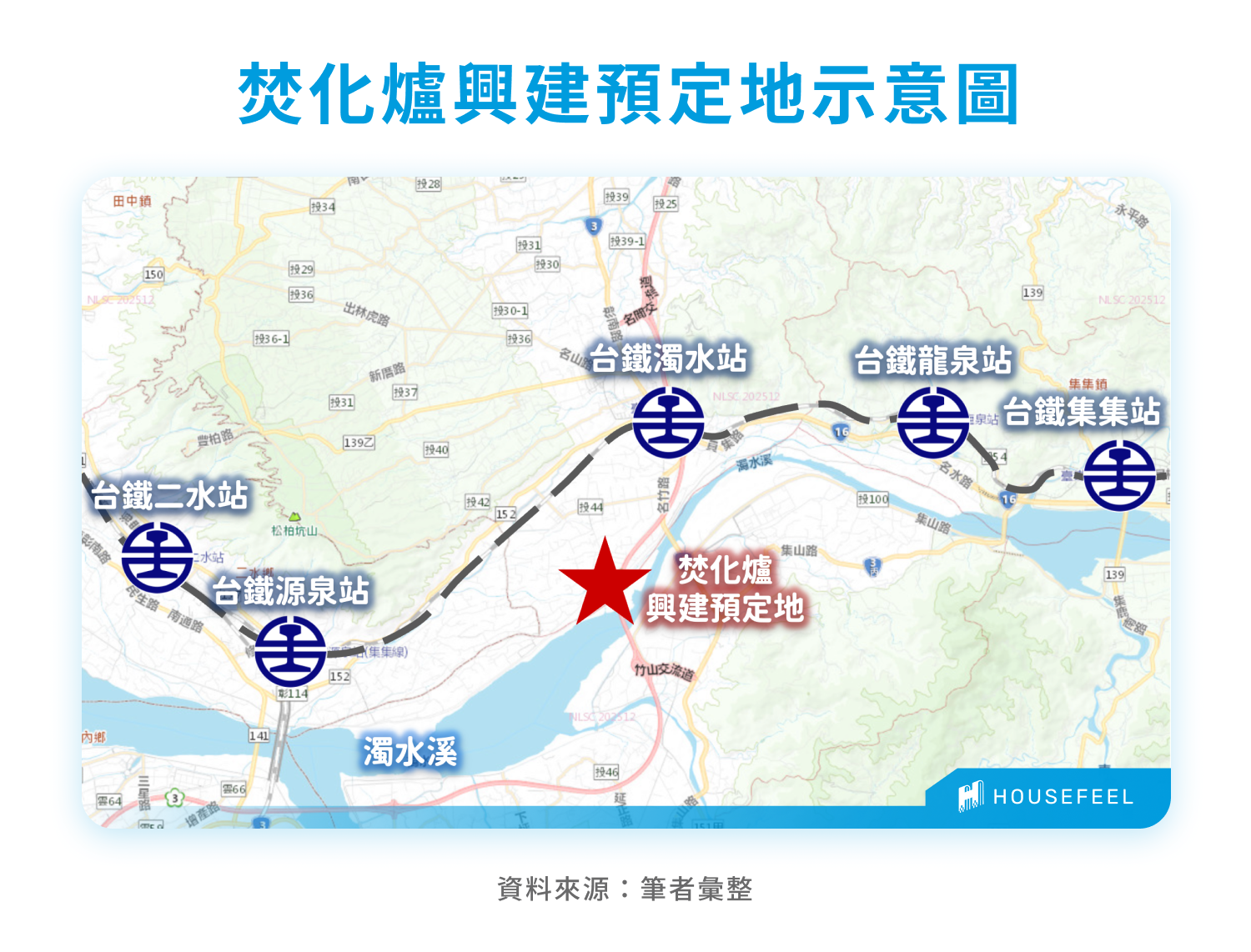 焚化爐興建預定地示意圖
