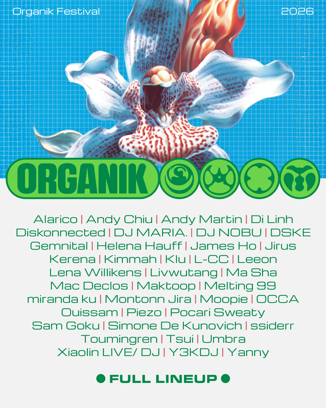 Organik Festival 2026 Full Lineup