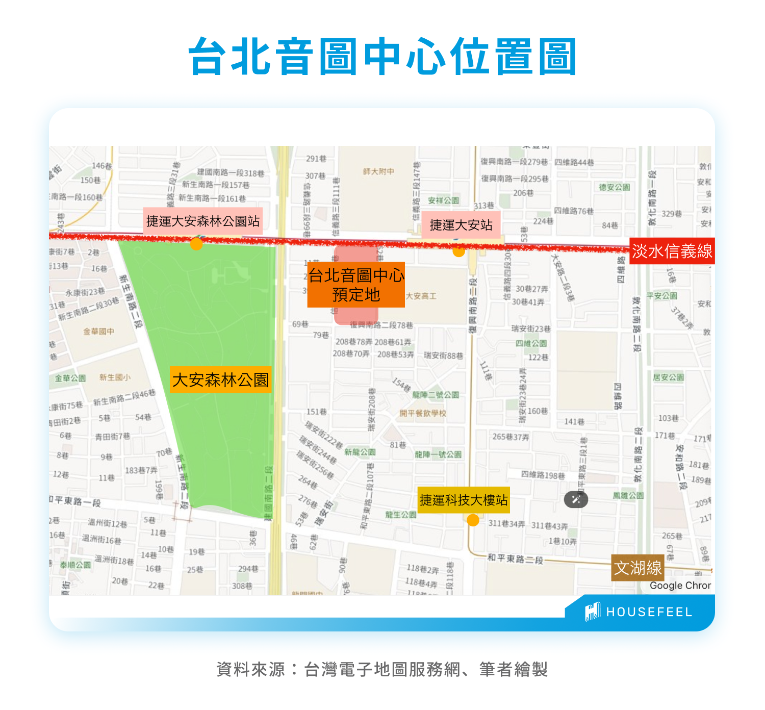 台北音圖中心位置圖 台北音圖中心位置圖