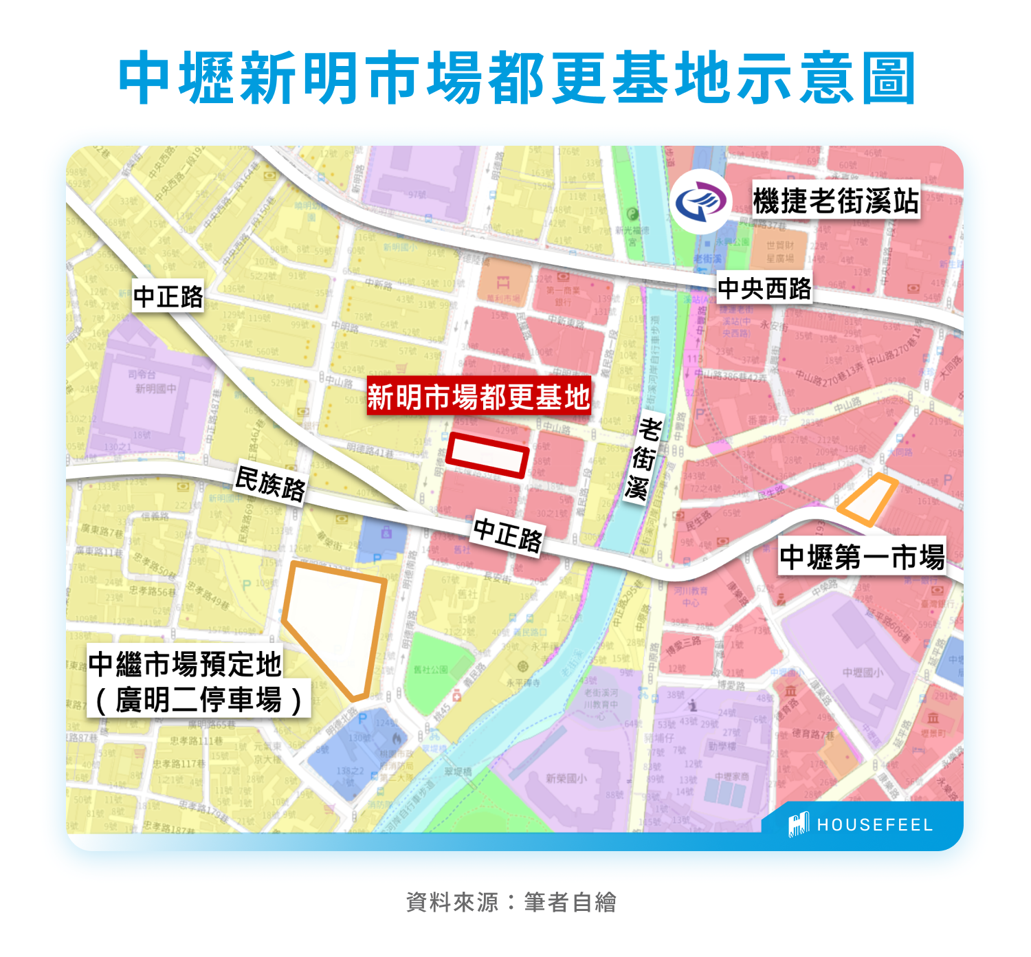 中壢新明市場都更基地示意圖 中壢新明市場都更基地示意圖