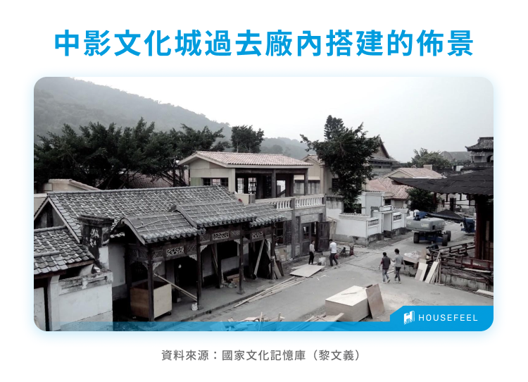 中影文化城過去廠內搭建的佈景 中影文化城過去廠內搭建的佈景