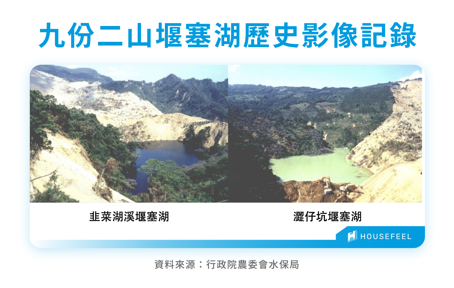 九份二山堰塞湖歷史影像記錄