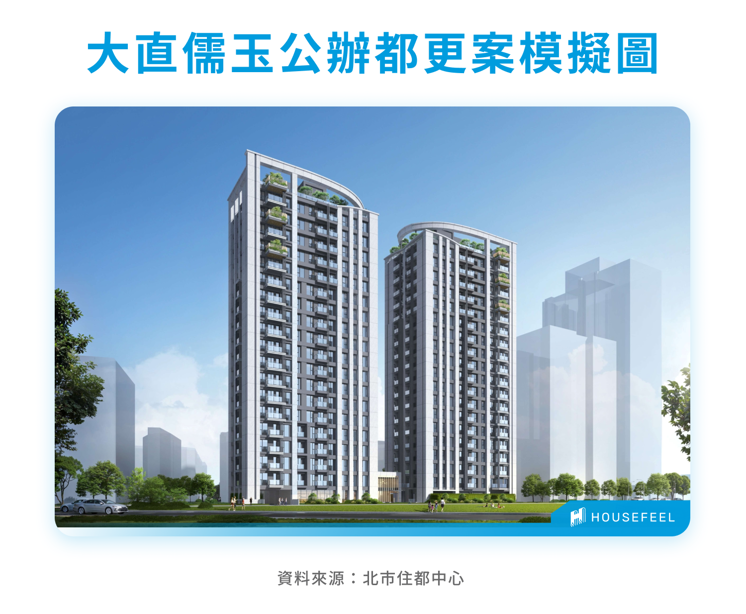 大直儒玉公辦都更案模擬圖 大直儒玉公辦都更案模擬圖