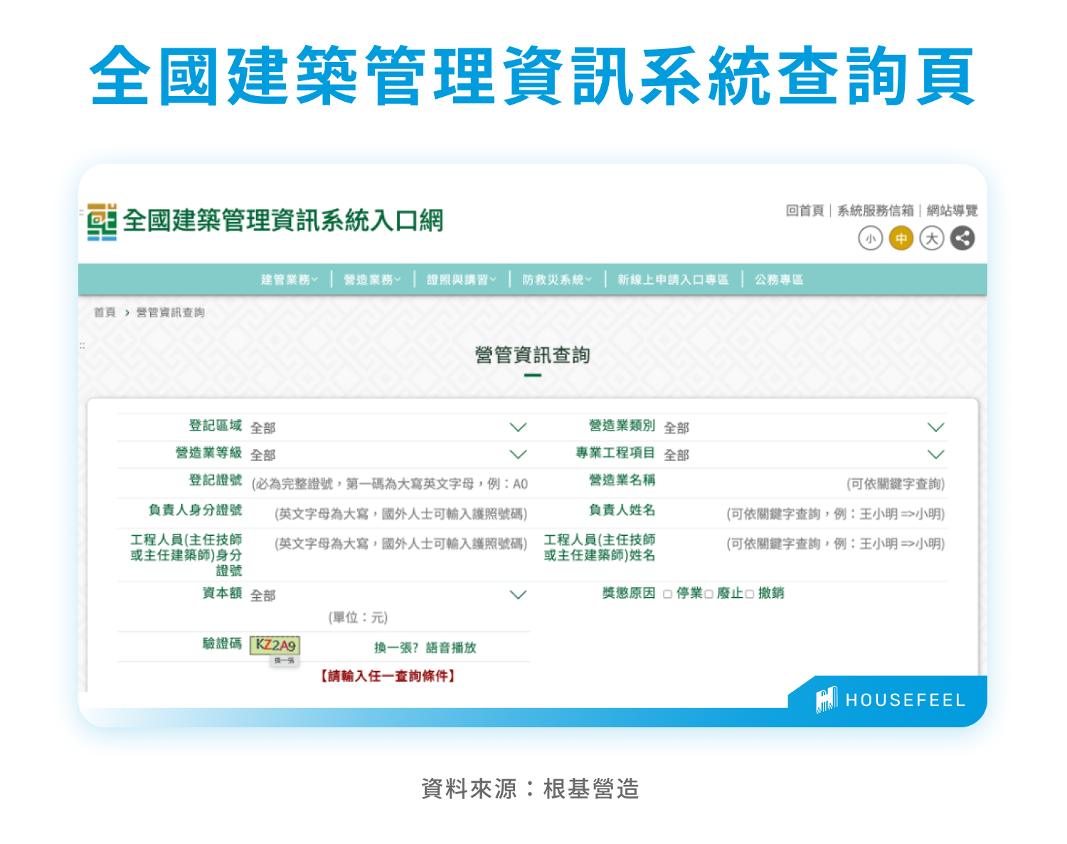 全國建築管理資訊系統查詢頁 全國建築管理資訊系統查詢頁